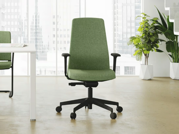 RASSEGNA - Swivel fabric office chair with castors with 5-Spoke base by Las Mobili - view 2